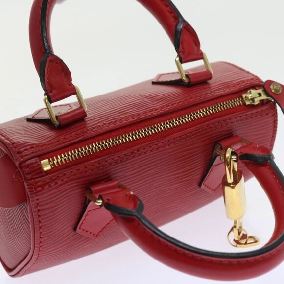 LOUIS VUITTON Epi Mini Speedy Hand Bag SPO 2way Red LV Auth 56797SM - Picture 7 of 15